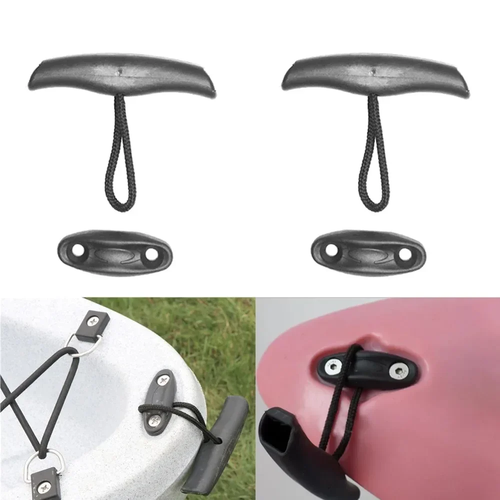 

Universal Marine Canoe Kayak Pull Toggle Handle Dinghy Carry Handle with Cord with Screws rubber boat accessories