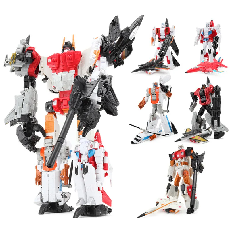 

HaiZhiXing 5 In1 Combiners IDW Superion G1 Transformation Action Figure Toy Silverbolt Skydive Model Deformation Car Robot Figma