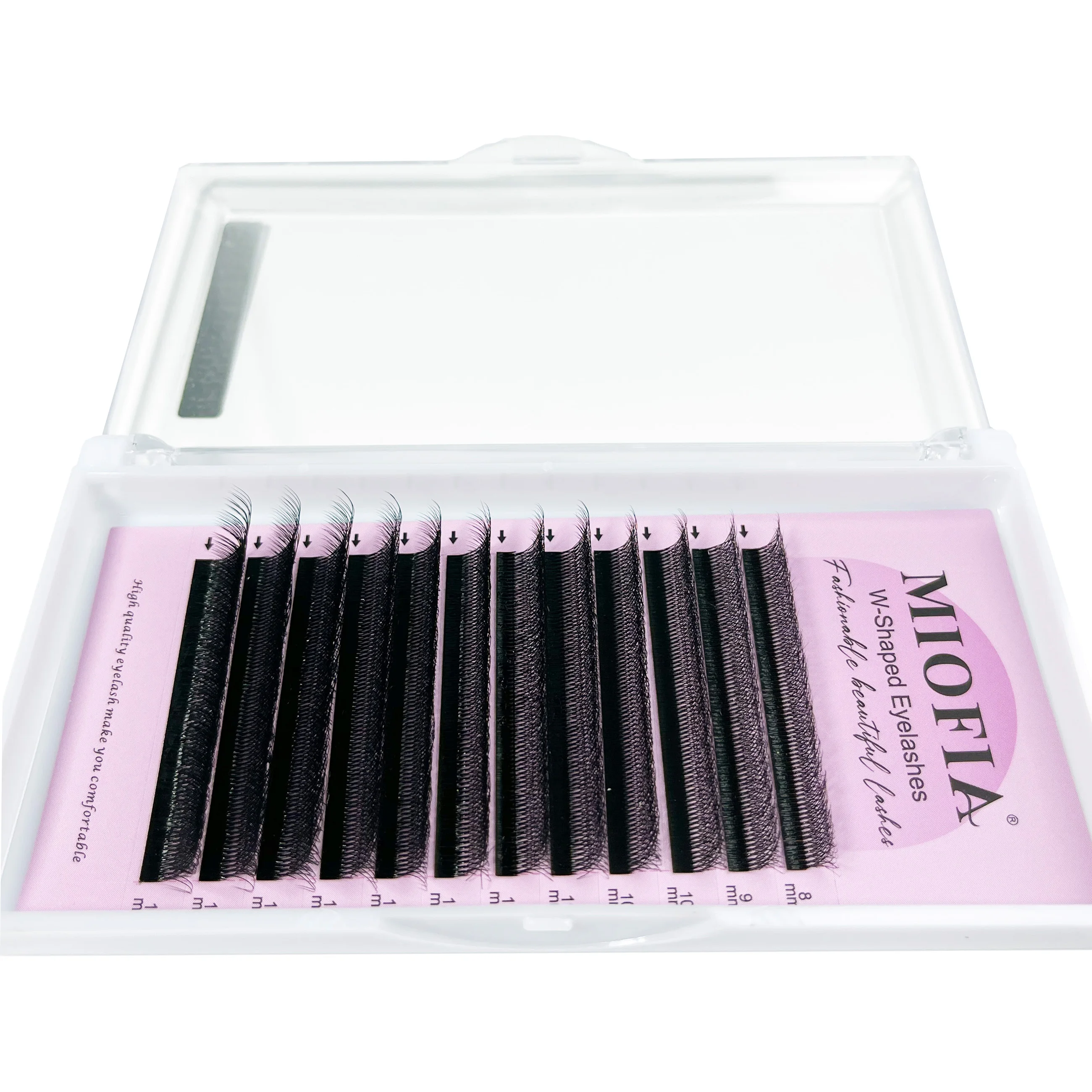 Picture 6: W Shape 3D 4D 5D 6D Premade Fan Eyelashes C D Curl Natural Soft Individual Cluster Lashes Professional Makeup Eyelash Extension