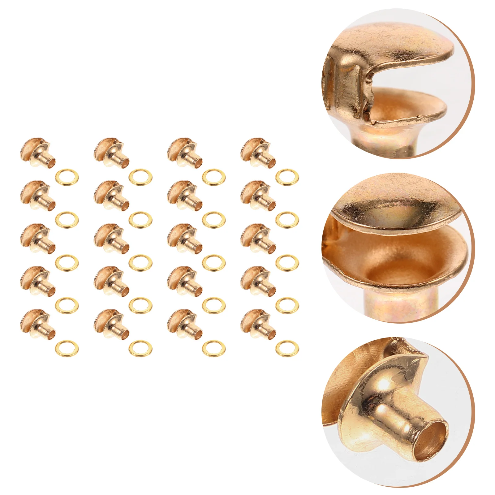 

20 Pcs Shoe Boots DIY Buckle Lace Hooks Fit with Rivets Accessories Brass Supplies Fixing Decorative Shoelace Travel