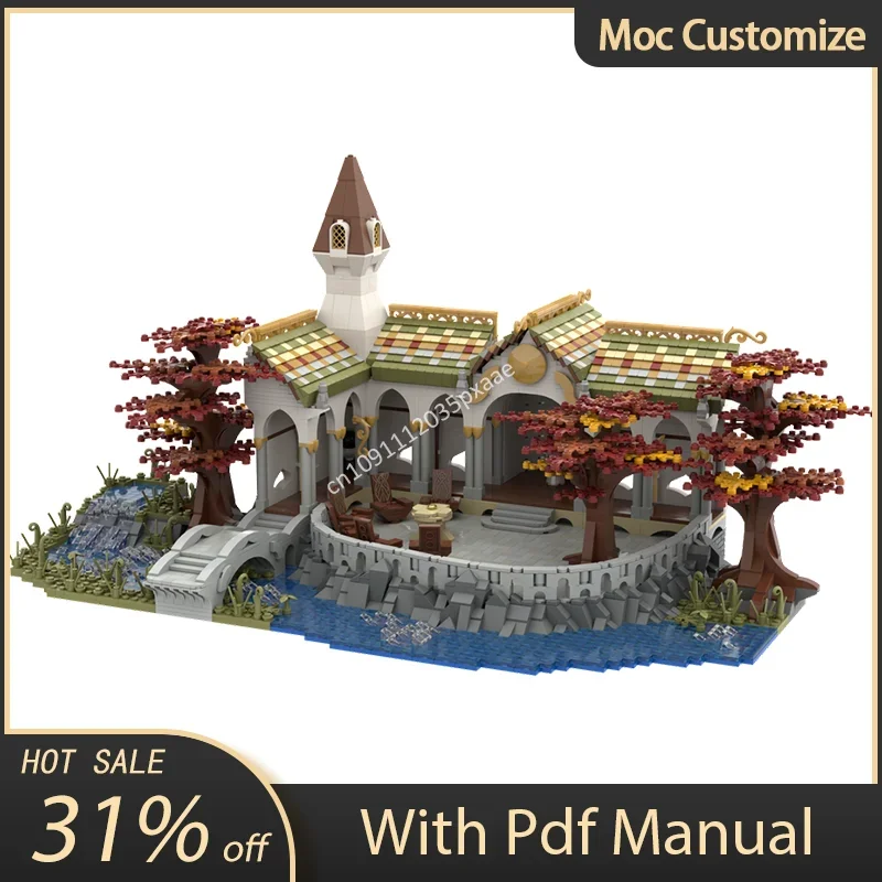 

3997pcs Moc Movie The Rings Rivendells Council of Elrond Scenario Building Blocks Medieval Castle Assembly Bricks Toys Kids Gift