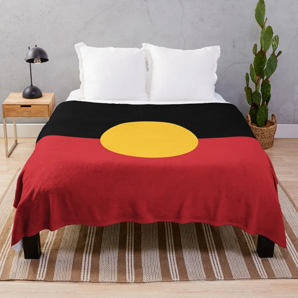 

Australian Aboriginal Flag #6 Throw Blanket heavy blanket to sleep Fluffy Soft Blankets valentine gift ideas