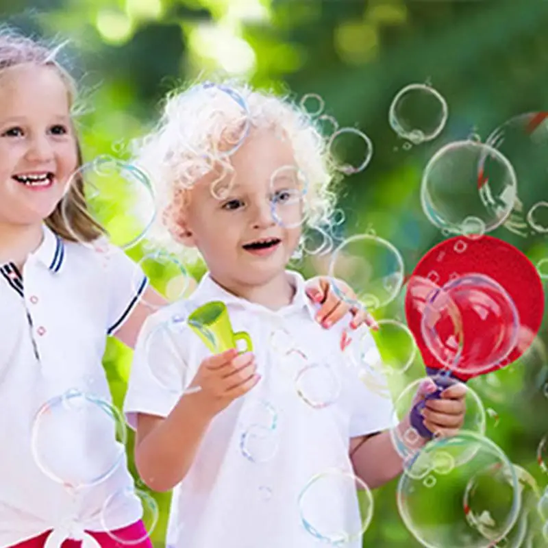 Creazione di bolle di giocattoli per bambini Giocattoli di bolle all'aperto Giocattoli da ping pong Divertenti creatore di bolle con vassoio elastico genitore-figlio interattivo