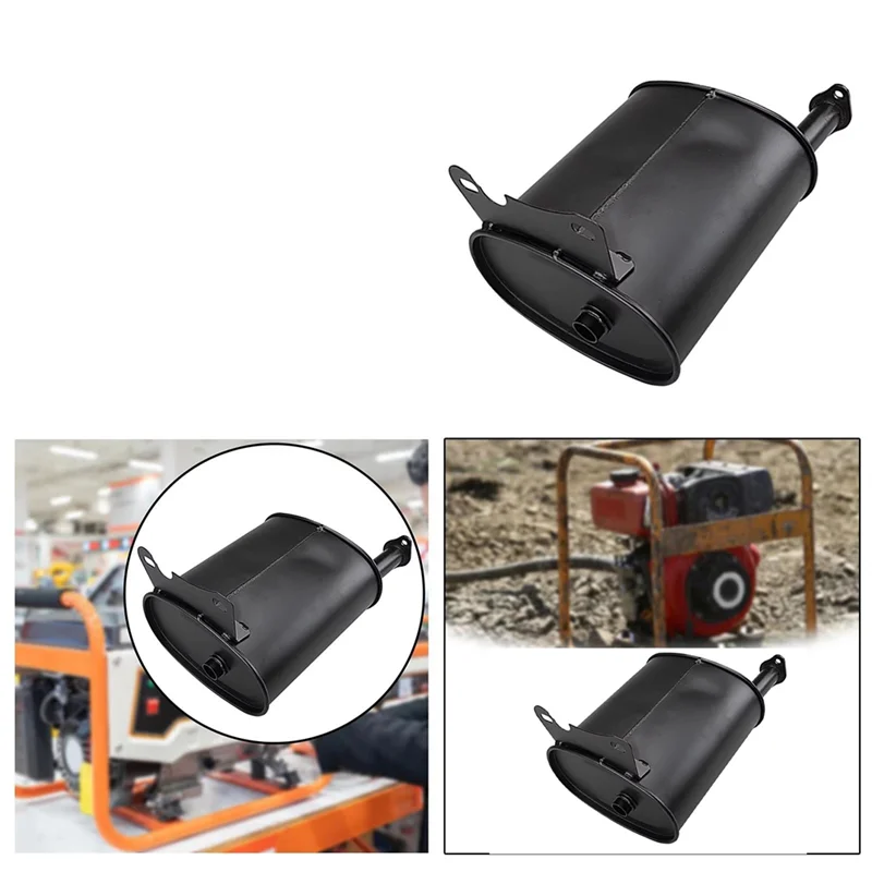 AT14 Upgraded Metal Exhaust Muffler For Generator 5-8Kw Spare Part Accessory Silence Pipe Component Silent Tool