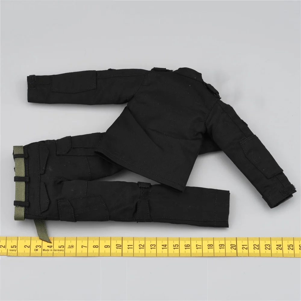 Easy & Simple ES 26067R la unidad de figura de acción rusa vestido negro uniforme Tops pantalón cinturón juguetes modelo para 12 "DAM COO DIY 1/6