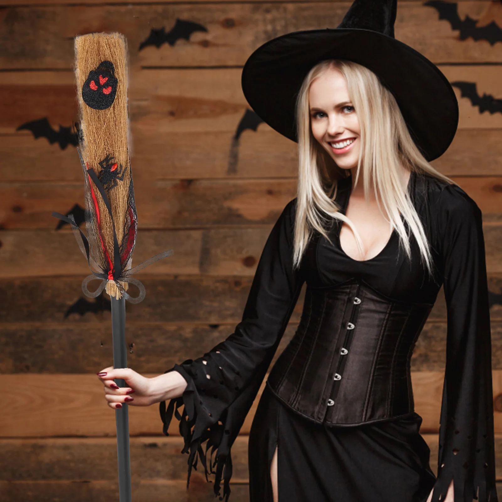 

Flying Broom Child Witch Broomstick Adult Plastic Halloween Decorations
