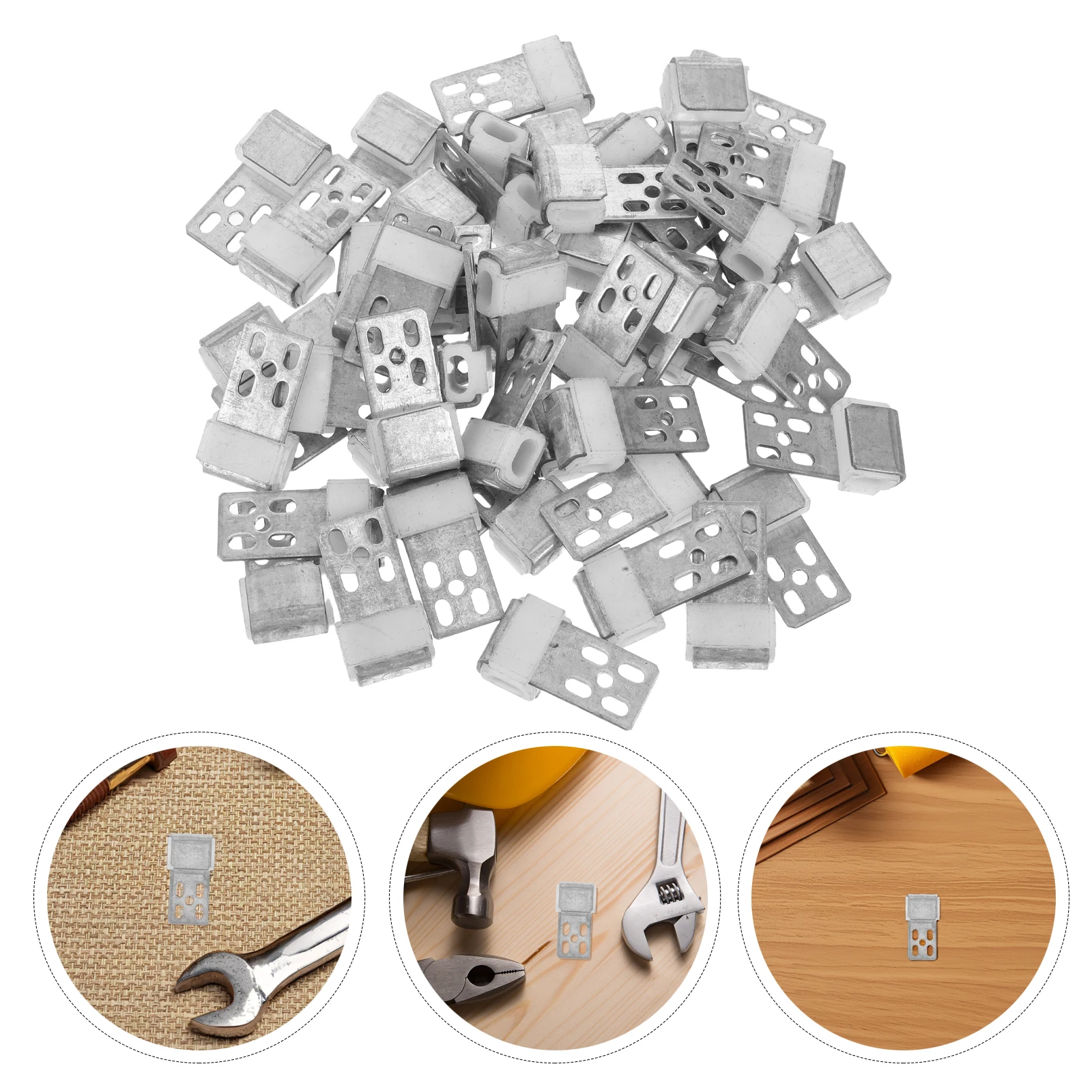 50pcs Sofa Connector Furniture Clips Thick Galvanized Iron Spring Repair Kits Couch Silent Design Easy for Sectional