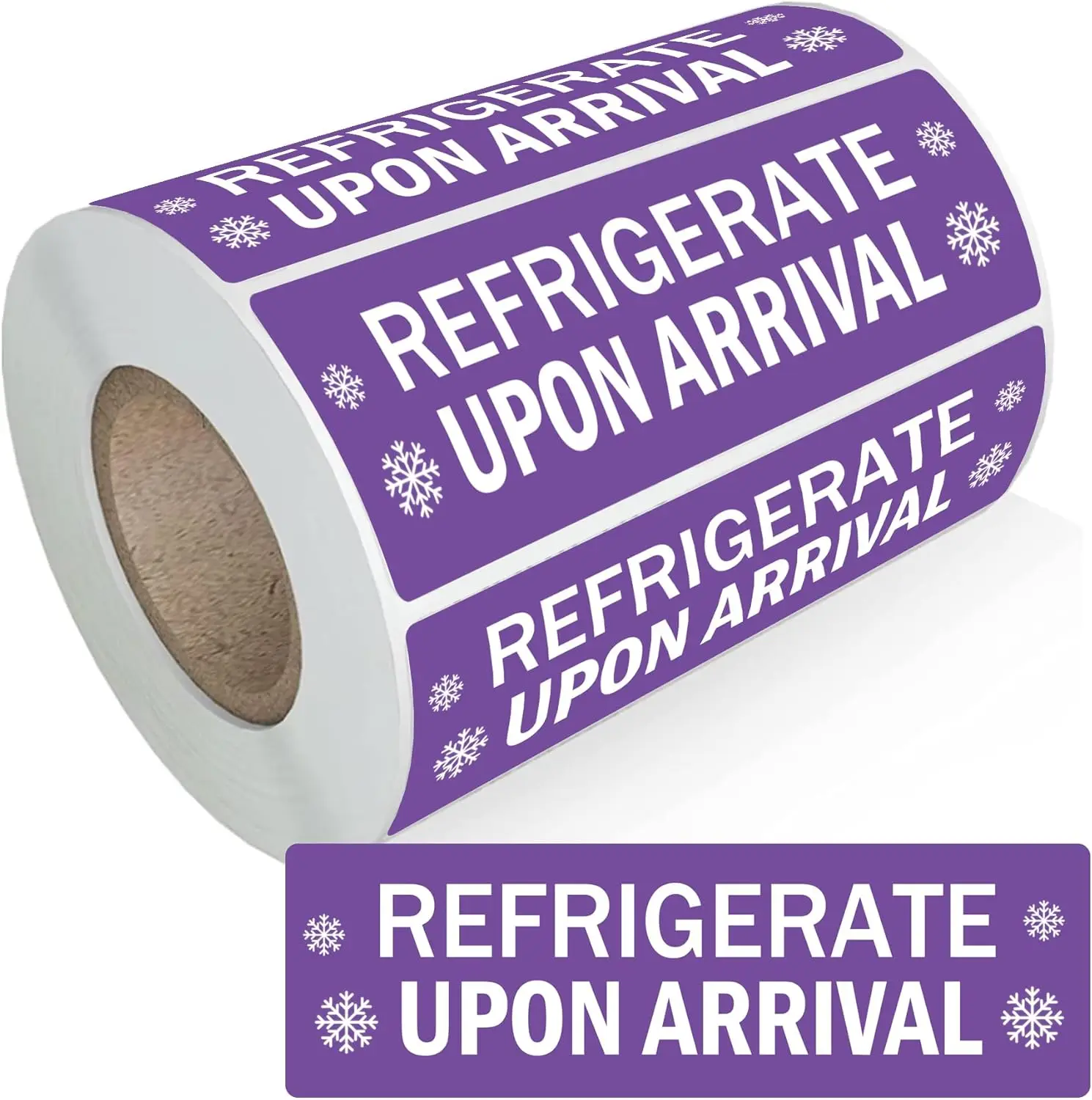 Refrigerate Upon Arrival Stickers 1x3 Inch Keep Refrigerated Food Packaging Warning Shipping Labels Keep Cold Food Service