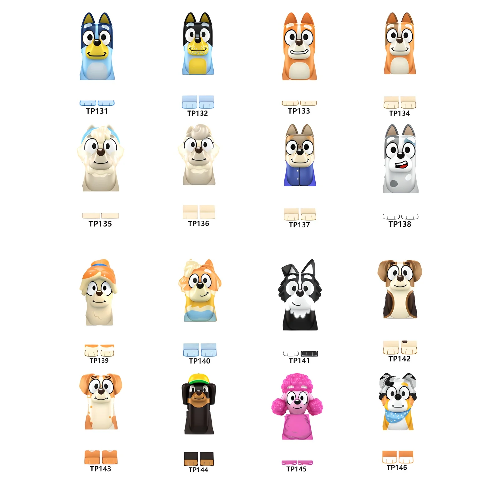 

Лицензированные фигурки милых собак Disney TP1017/TP1018, с макензи, миа, наклейками, игрушкой из строительного блока Coco в сборе