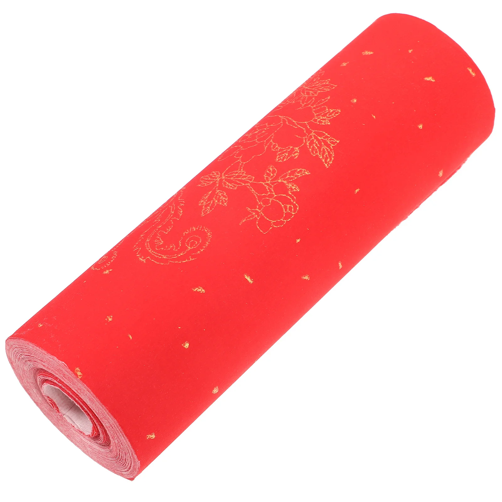 1 Rolle rotes chinesisches Kalligraphiepapier, schlichtes Design, Frühlingsfest-Schreibpapier für Neujahrsdekorationen, Schriftrolle