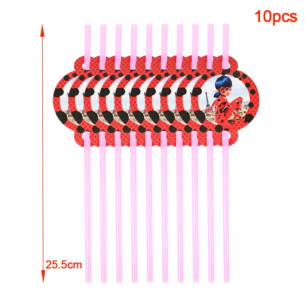 Hochwertige Cartoon Girl Lady Bug Themen Geburtstags feier Luftballons Einweg Party Geschirr Set Rollenspiel Baby party