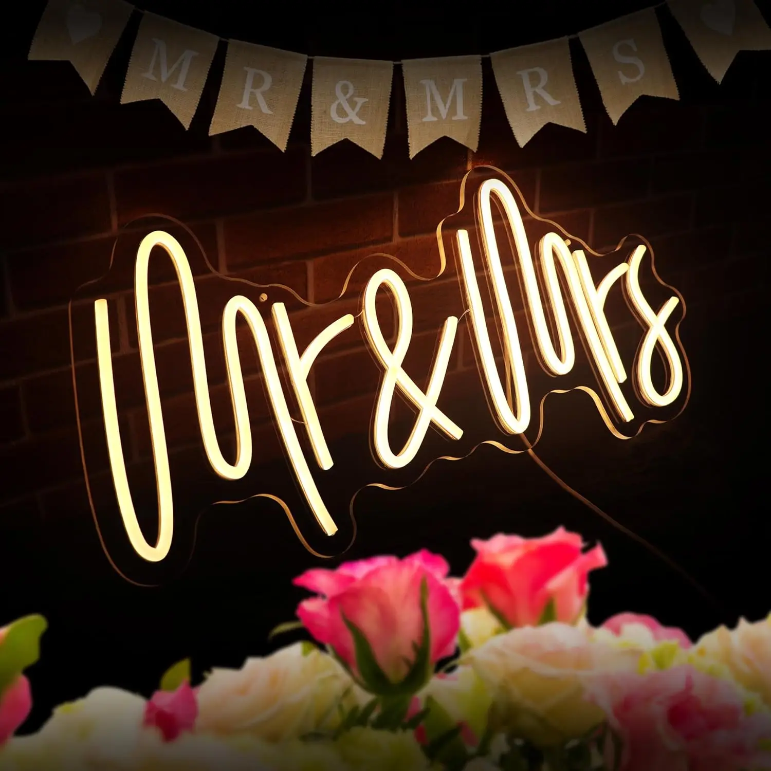 Mr & Mrs Neon Sign … - image
