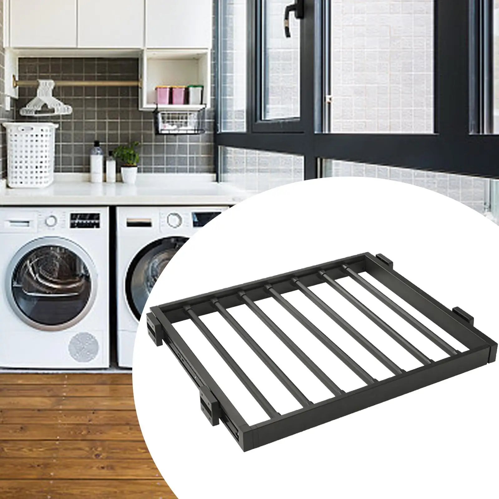 

Clothes Drying Rack Pull Out Closet Pants Rack Retractable Storage Organizer Closet Organizer Rack for Bathrooms Indoors