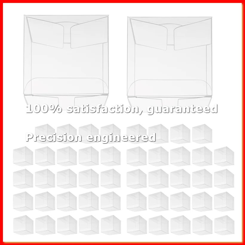 50 Cajas de Plástico Transparente para Regalos, Caja de Embalaje de PVC, Caja de Regalo Transparente, Caja de Dulces, Cajas de Regalo para Bodas, Recuerdos-A73M