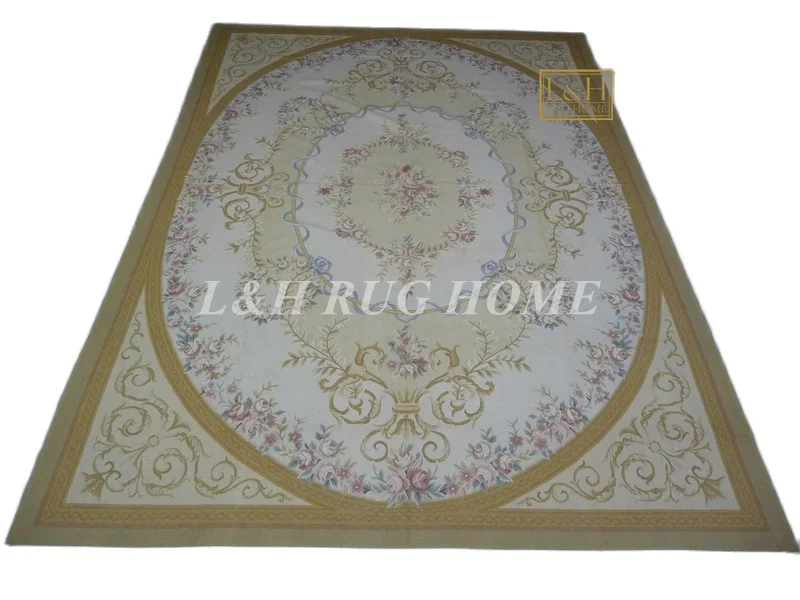 

Free shipping 8'X10' French Aubusson weave rugs handmade aubusson carpets