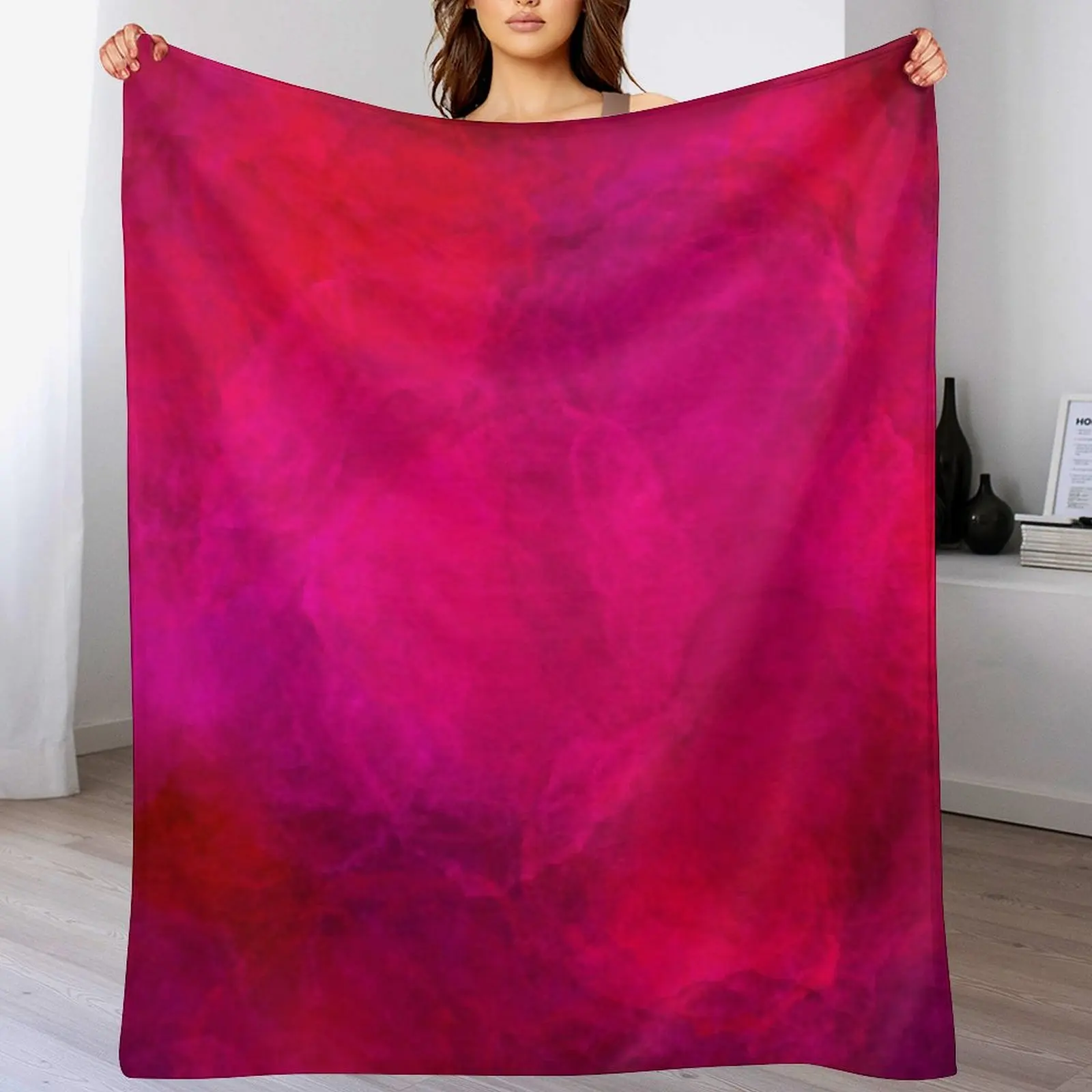 fuschia Pink Throw Blanket