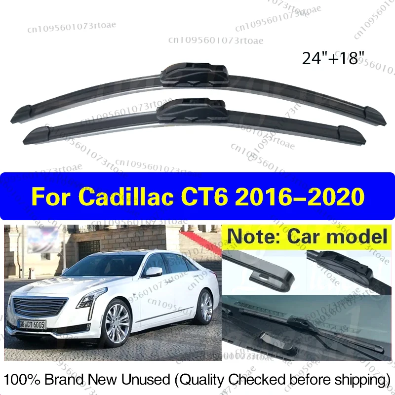 

For Cadillac CT6 2016 2017 2018 2019 2020 Car Front Wiper Blades Windshield Windscreen Front Window 24"+18" Car Accessories