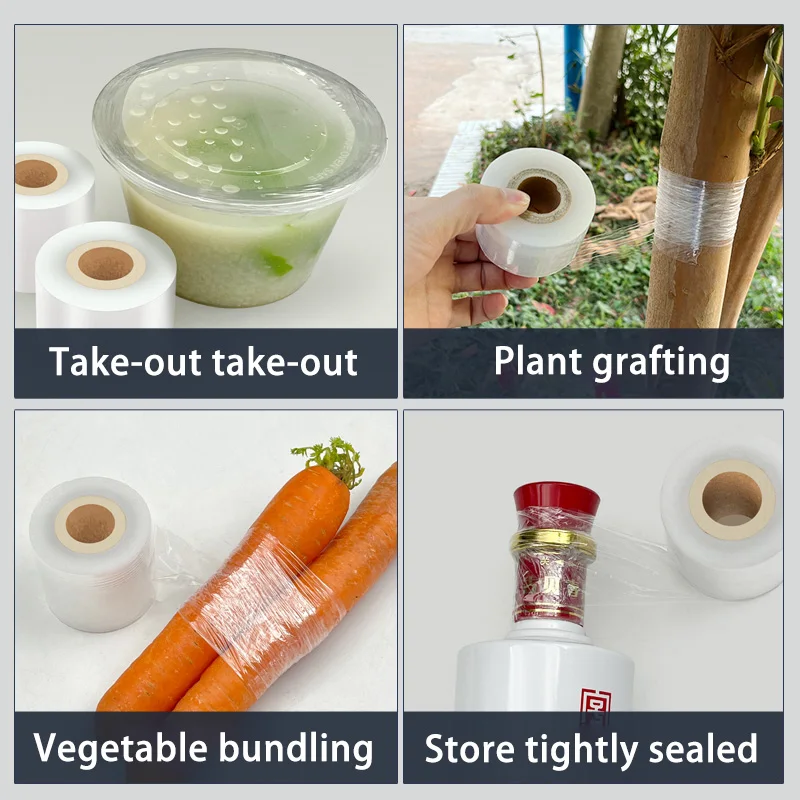 

Small roll PE stretch film, sealing film, protective film, industrial packaging bottle sealing for grafting fruit trees.