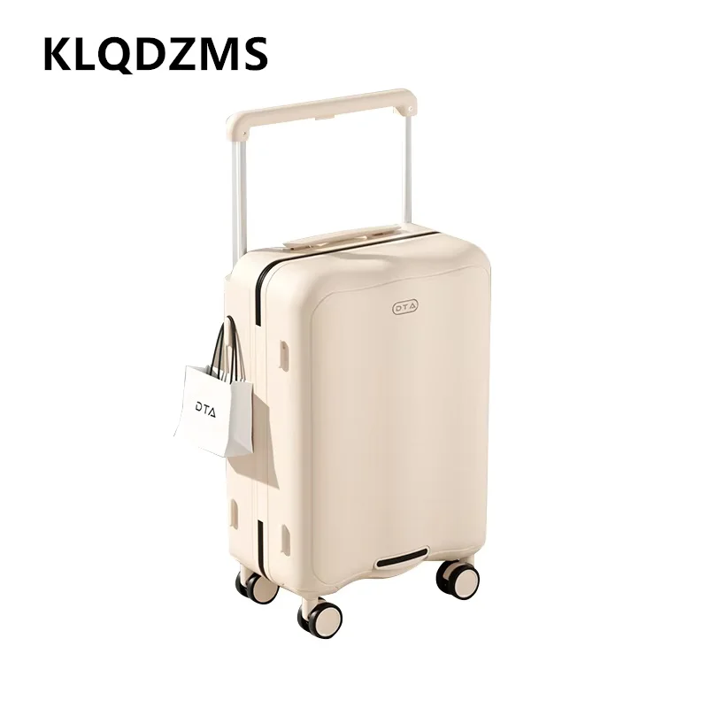 KLQDZMS Ручной дорожный чемодан из АБС-пластика + ПК, посадочный ящик, большая вместительная тележка, 20 дюймов, 24 дюйма, ящик для пароля, чемодан на колесиках