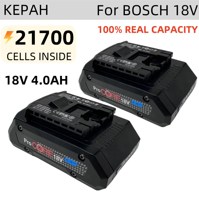 

18V 4000mAH ProCORE replacement battery, for Bosch 18V cordless tools BAT609 BAT618 GBA18V 21700 high power 5C power cell