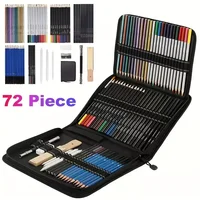 Art Professional 72 piezas conjunto de arte boceto dibujo lápiz Kit lápiz bocetos carbón lápiz herramientas conjunto para artista
