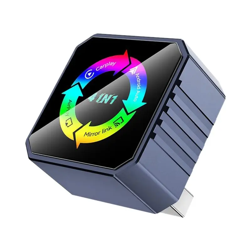 

A73E-Airplay Wireless For Carplay/Android Auto/Mirror Link/4In1 AI Box USB Dongle Wired For Car Connectivity
