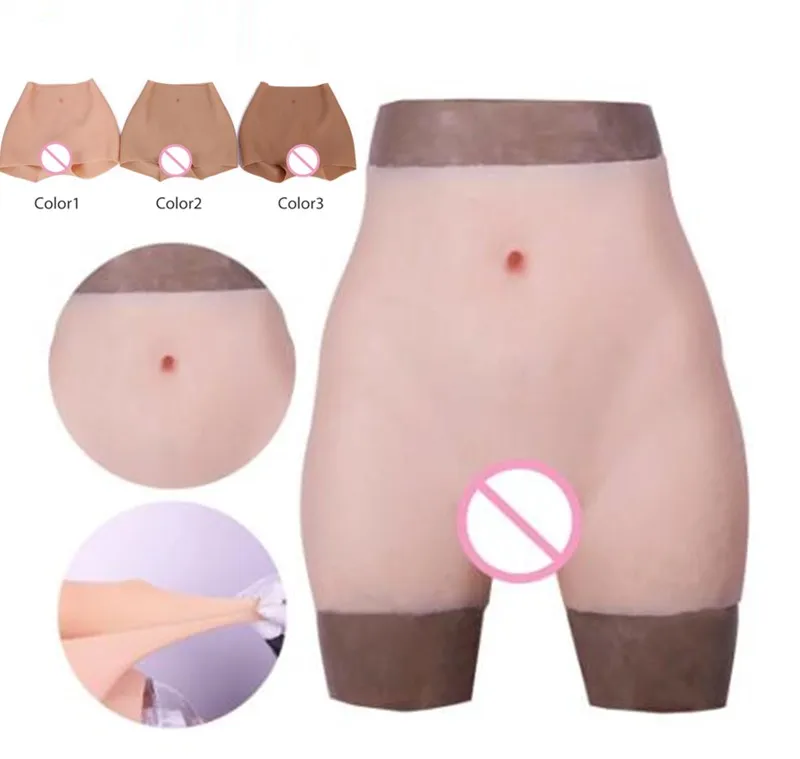 

Silicone Realistic Vagina Pants Shemale Crossdresser Pussy Panties Transgender Artificial Sex Fake Underwear Enhancer Hip