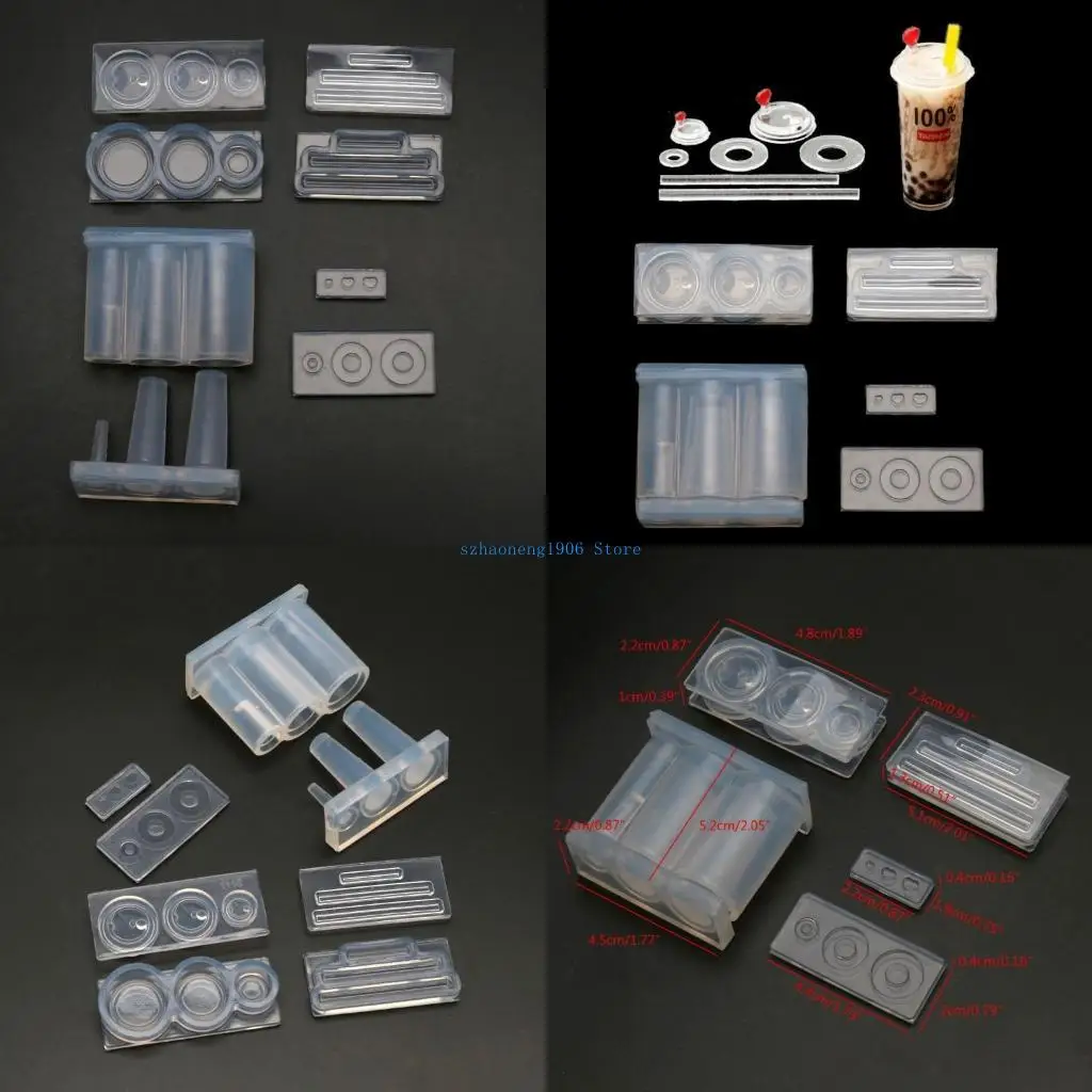 

85LF Milk Tea Bottle Epoxy Resin Casting Silicone Mold DIY Craft Home Ornament