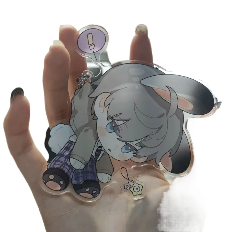 

Love and Deepspace Action Fingures Acrylic Keychain Cartoon Kawaii Xavier Figurine Keyring Latch Phone Pendant Decor Toys Chains