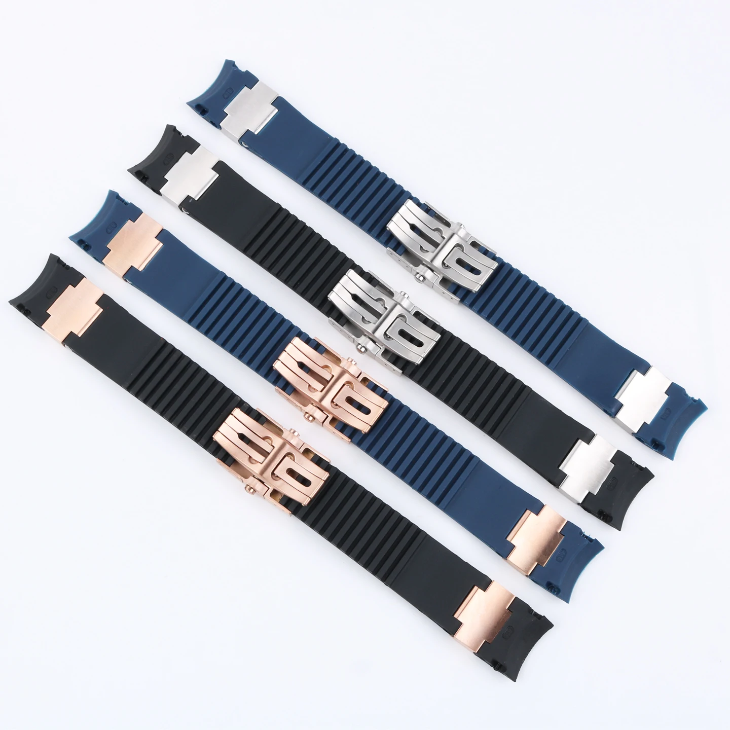 22mm/Curved/End/Silicone/Rubber/Watch/Band/For/Ulysse/Nardin/263/DIVER/strap/Between/colors/Waterproof/belt/watch/Bracelets
