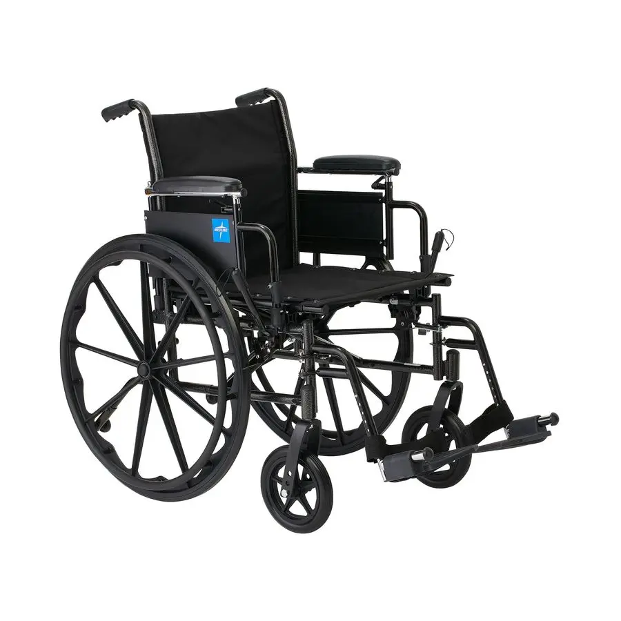 20 K3 Height Adjustable Wheelchair with SwingBack DeskLength Arms amp SwingAway Footrests, 300 lbs. Capacity Transport Aid, Adu