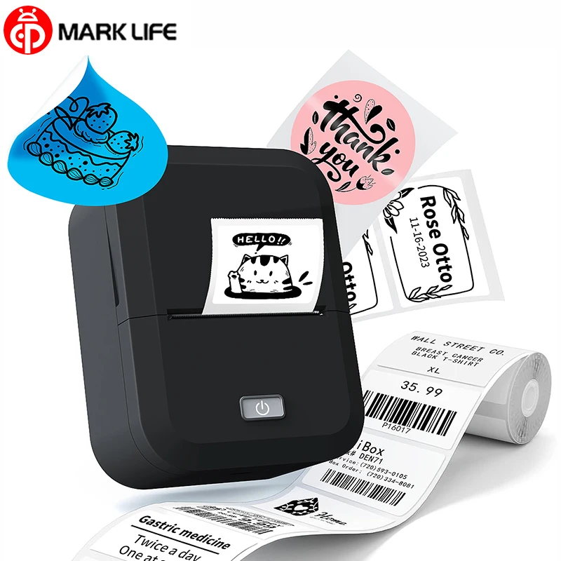 

Marklife X2 Мини Портативный Термопринтер Беспроводной Bluetooth Клейкая Наклейка Этикетка Карманный Принтер Бесчернильный Мобильный Телефон