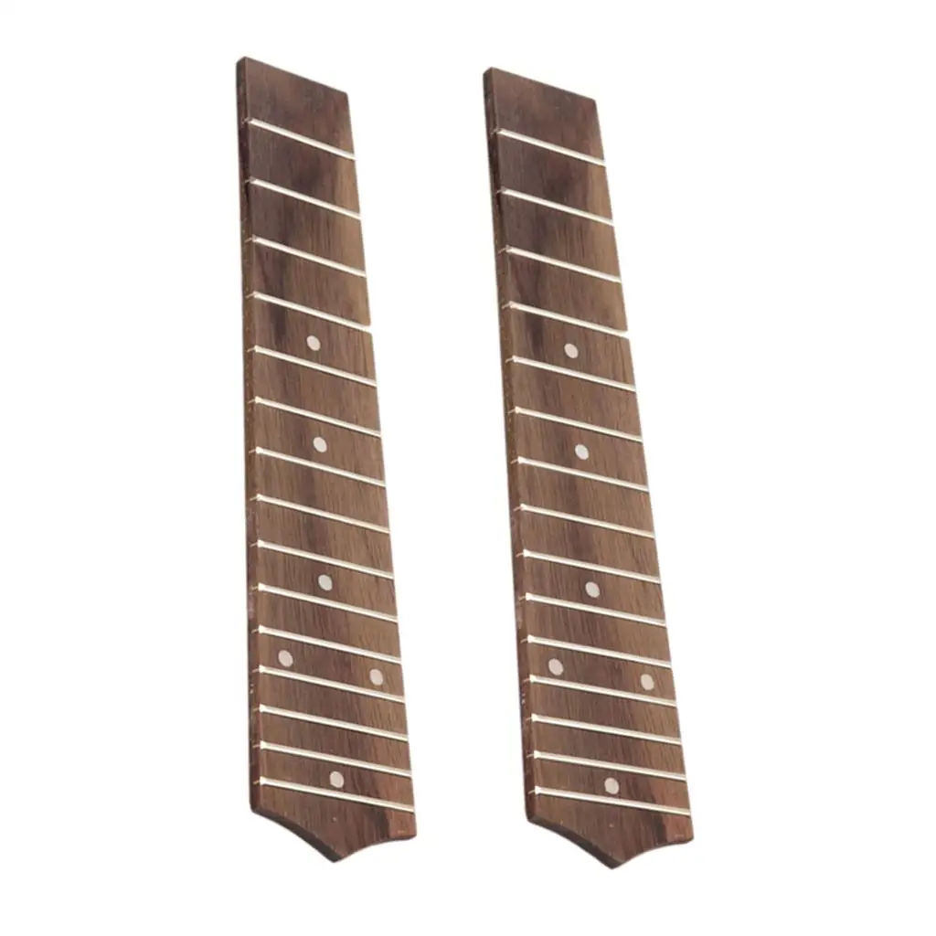 2 Pieces Rosewood 15 Frets Uke Fretboard Fingerboard for 21inch Soprano Ukulele