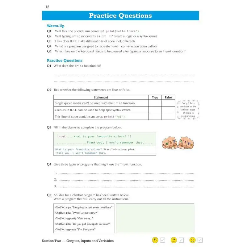 دليل برمجة الحوسبة KS3 Python مع إصدار عبر الإنترنت من ملفات Python مقاطع فيديو CGP 9781837740659