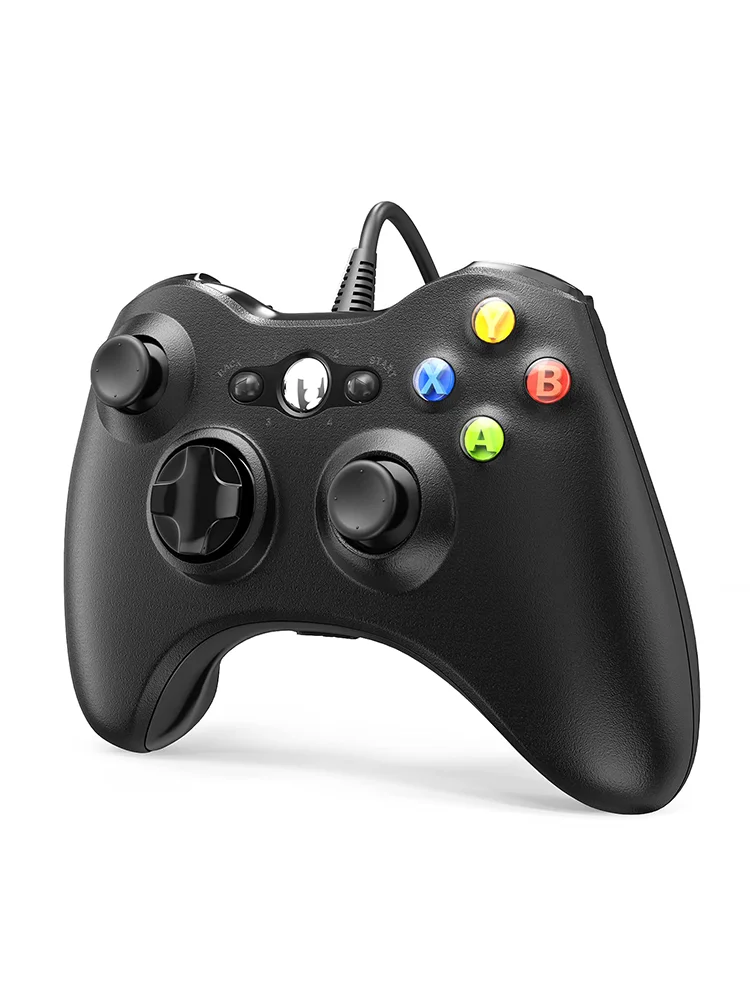 Przewodowy kontroler do gier Xbox 360 z podwójną wibracją Turbo, kompatybilny z Xbox 360/360 Slim i PC z systemem Windows, joystick — zdjęcie produktu 7