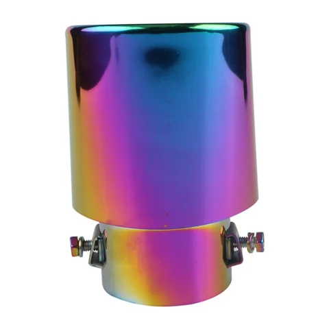 Универсальный круглый наконечник глушителя для автомобиля из нержавеющей стали, хромированный круглый наконечник глушителя для задней трубы накладки на задние фонари mazda 6 купить - №12