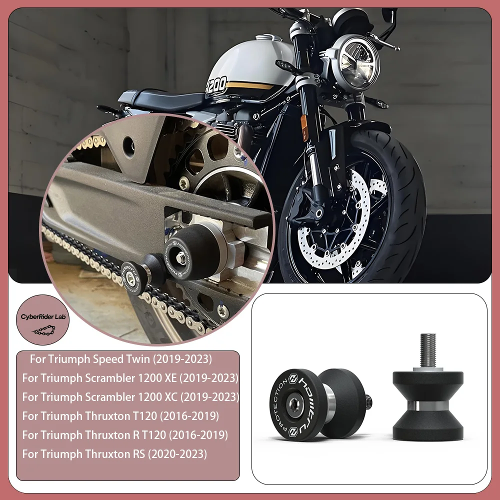 

For Triumph Speed Twin/Scrambler XE/XC/T120 RS/R Paddock Stand Spool Kit - Motorcycle Lift Spindle Accessories Gift