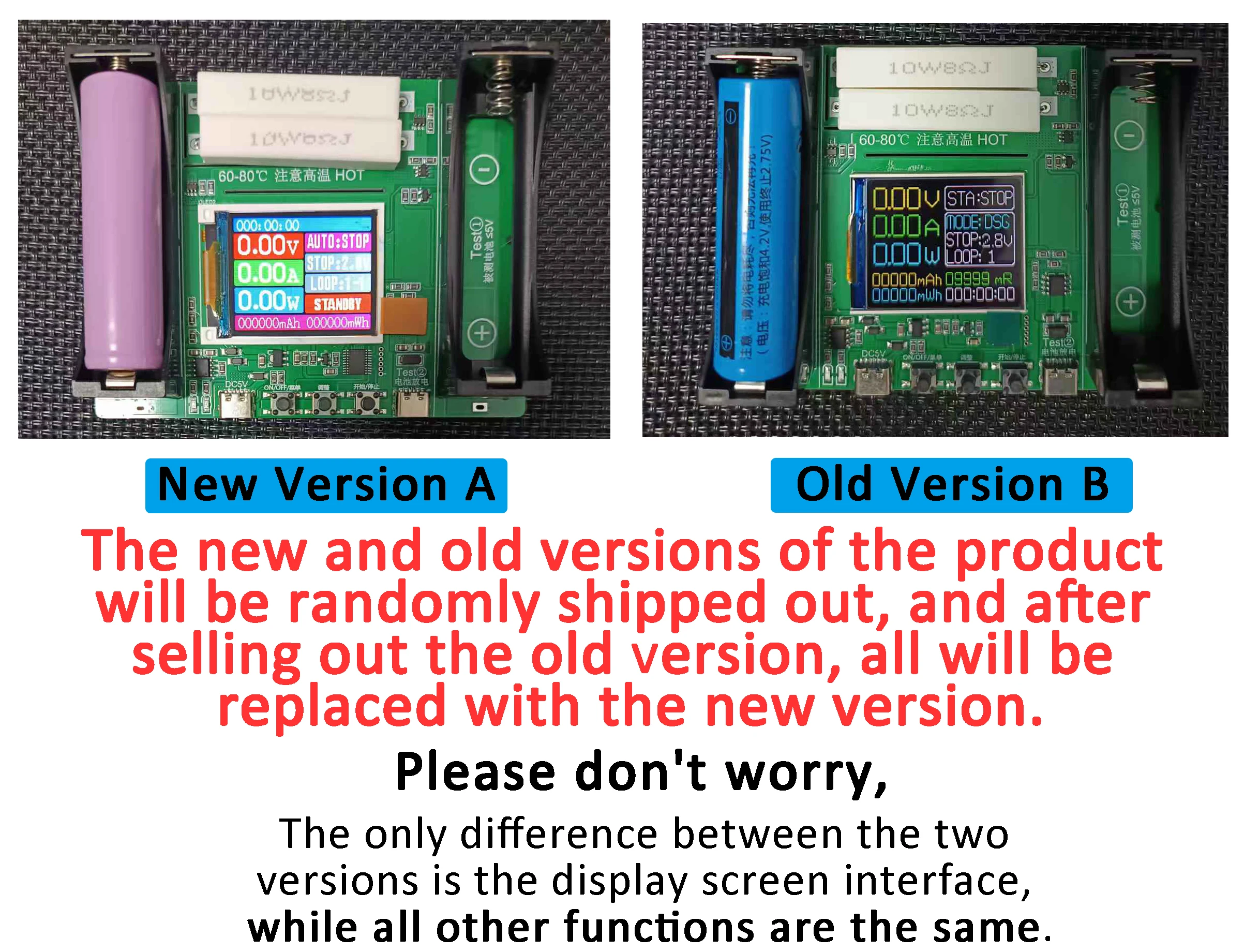 18650 Lithium Battery Capacity Tester MAh MWh Capacity Division Internal Resistance Measuring Module Type-C Tester image 2