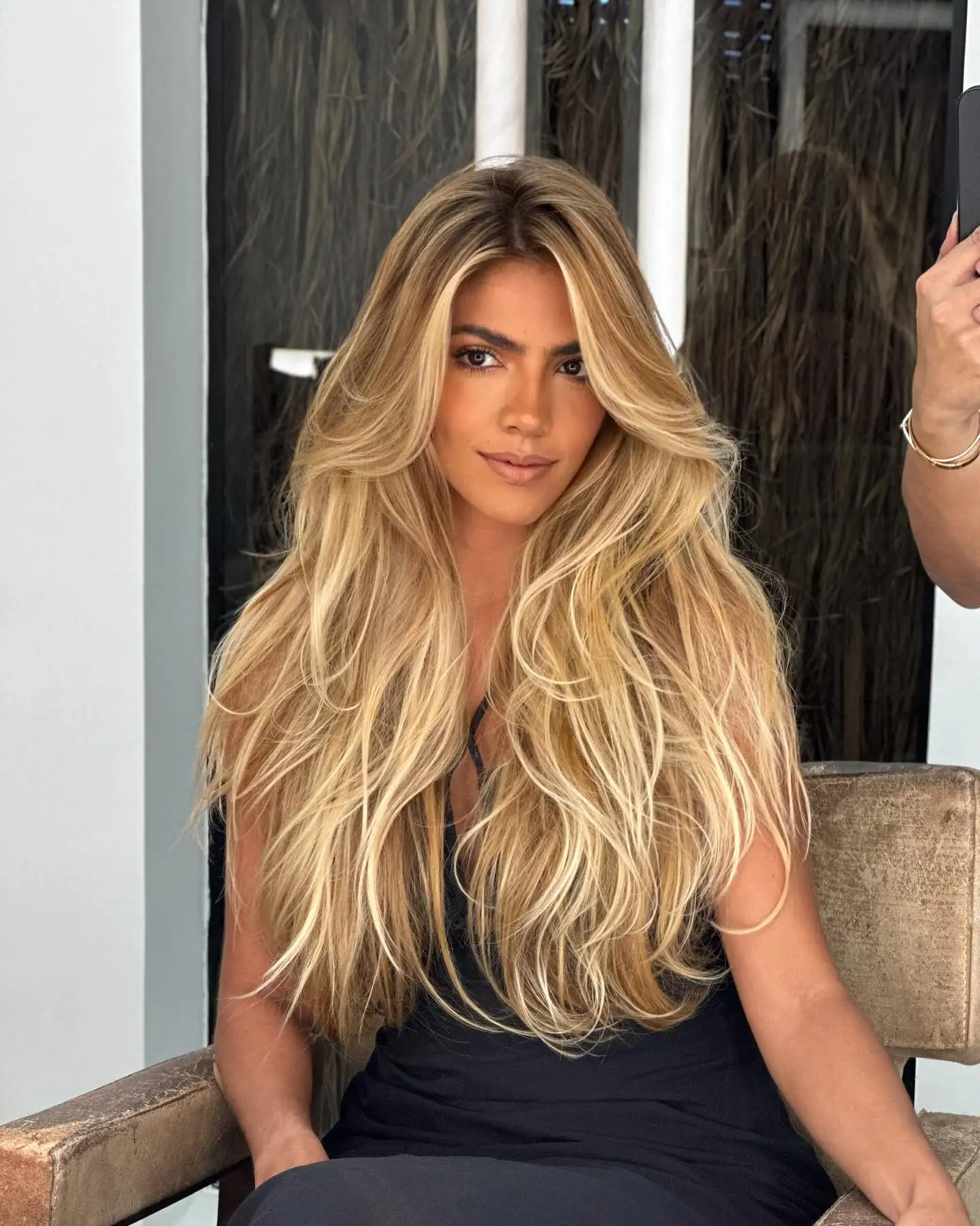 

Blonde Brown Wig Synthetic Lace Front Wig Light Blonde Highlight Glueless Wig Body Wave Wig High Quality Natural Hairline Wig