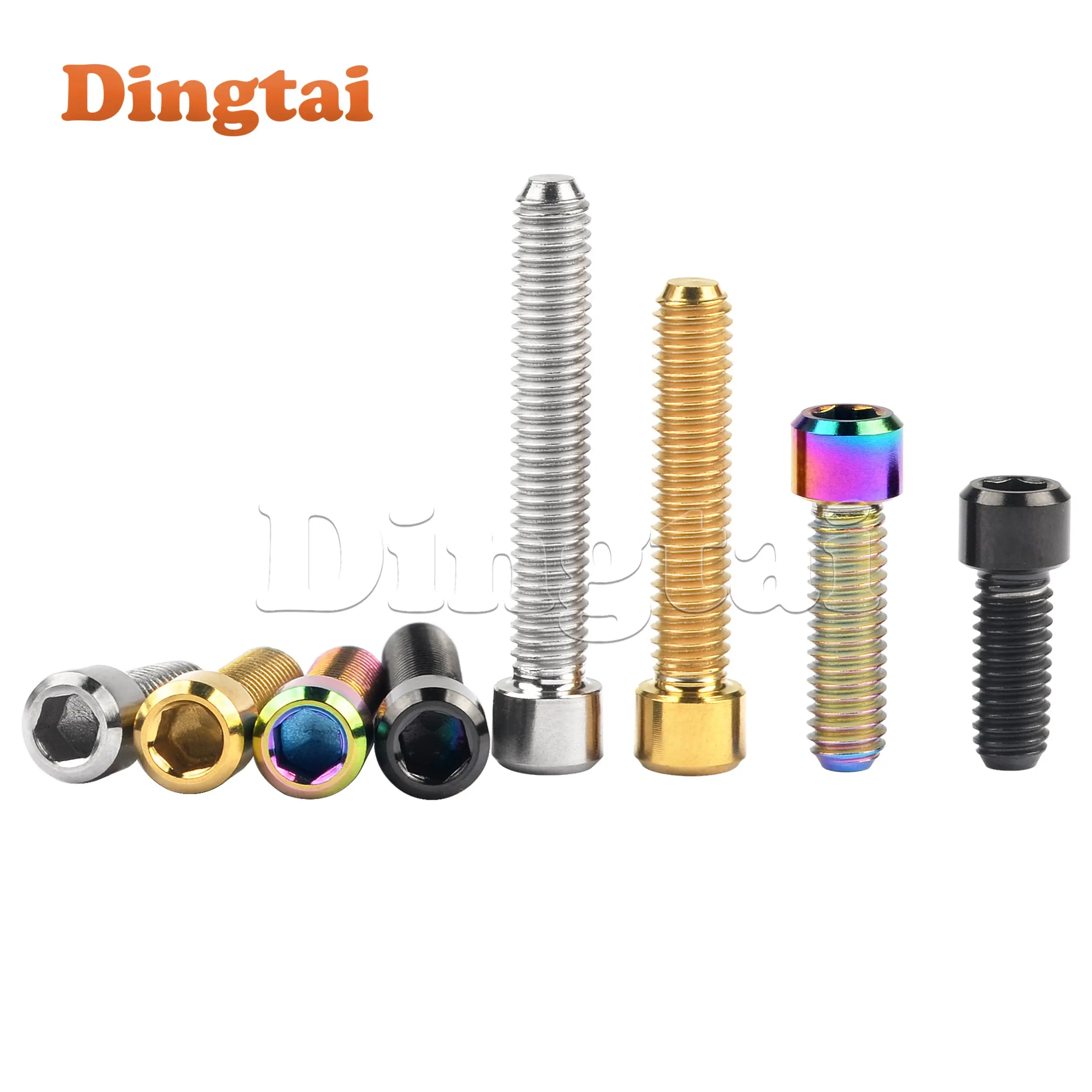Dingtai Titanium Bolt M4x10/13.5/15/20/25mm  Head Bolt Hexagonal Titanium Screws Fasteners for Bicycle - Image 5