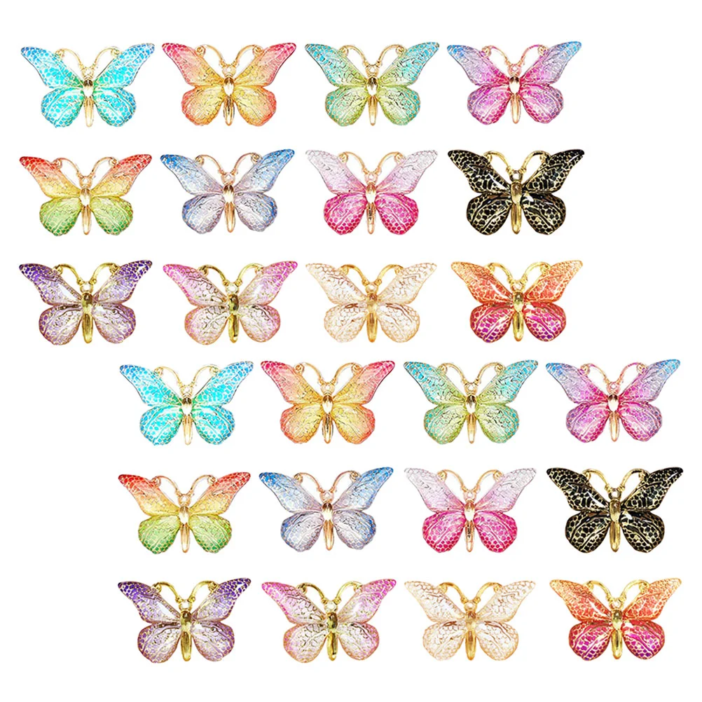 24Pcs Replaceable Push Pin Multi-function Thumbtacks Butterfly Shape Thumb Tacks Map Supply