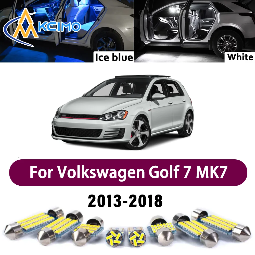 

Premium LED Interior Lighting Kit for Volkswagen Golf 7 MK7 2013-2018 2014 High-Quality Error-Free Dome Map Trunk Auto Lamps