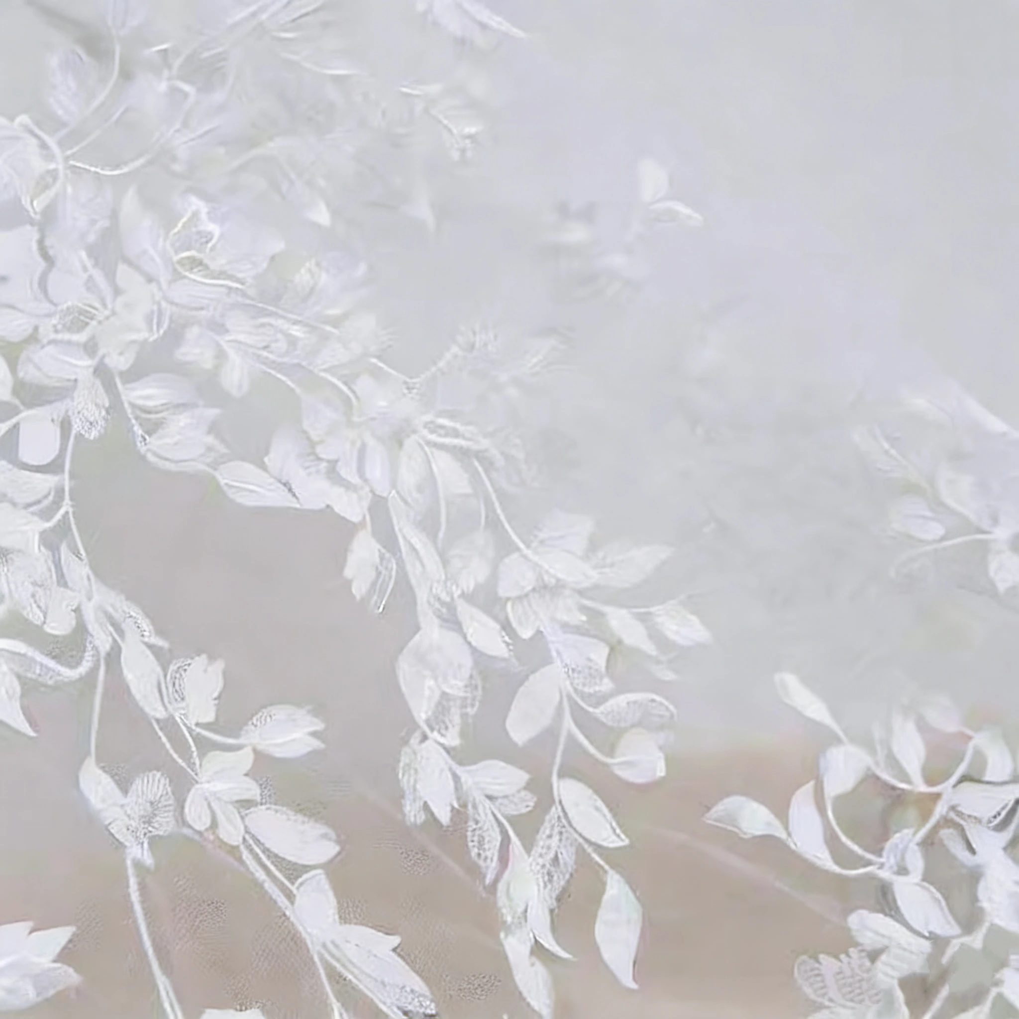 Elegant One Layer 3-meter Veil with Leaf Lace Bridal Veils with Comb Bridal Accessory