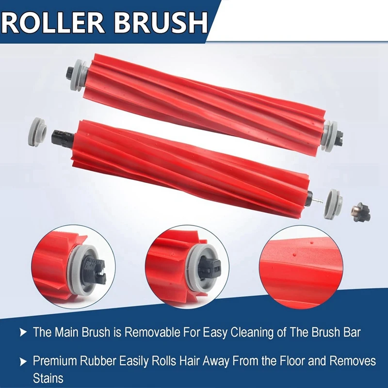 مجموعة ملحقات المكنسة الكهربائية لروبوروك ، فرشاة جانبية رئيسية ، وسادة ممسحة ، فلاتر هيبا ، أكياس غبار ، قطع غيار ، Q7 Max ، Q7