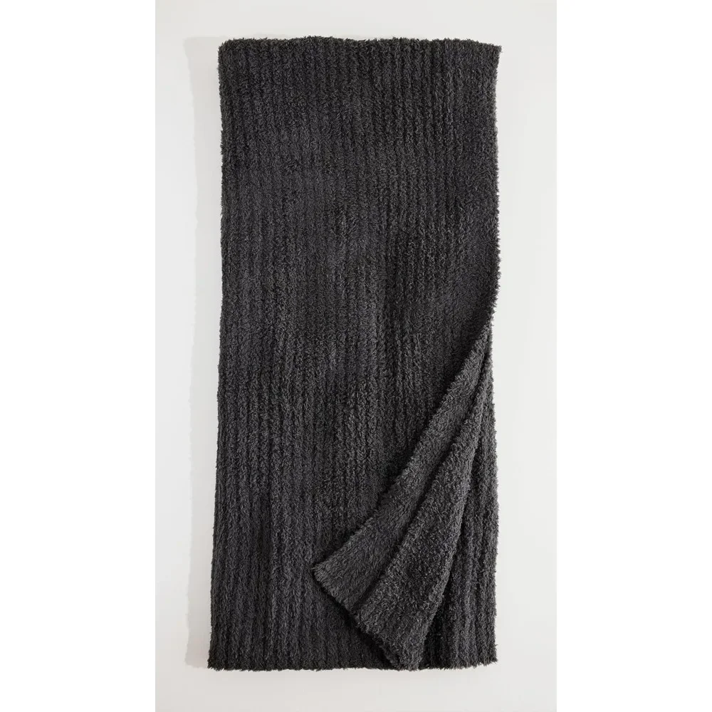 Ribbed Throw, Carbon, 54