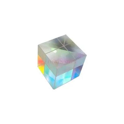 Color combination prism six-sided bright 18mm light cube optical glass science experiment rainbow photo beam splitter prism