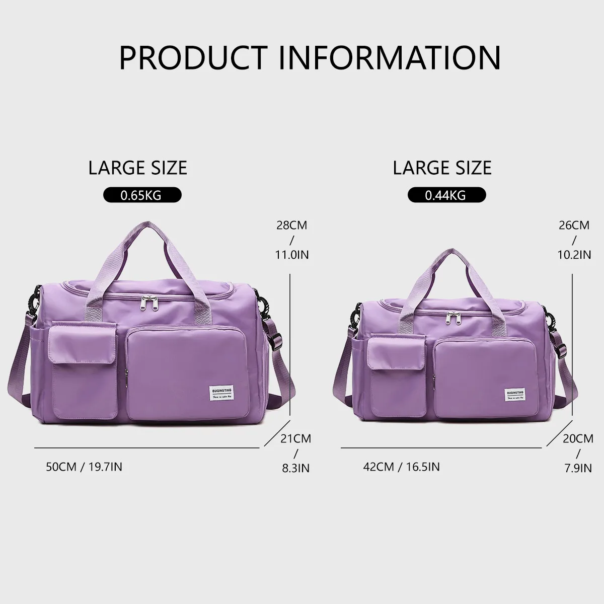 Unixinu Carry on Travel Bag Large Capacity Weekender Overnight Duffle Bags with Shoe Compartment Sports Fitness Bags for Women image 6