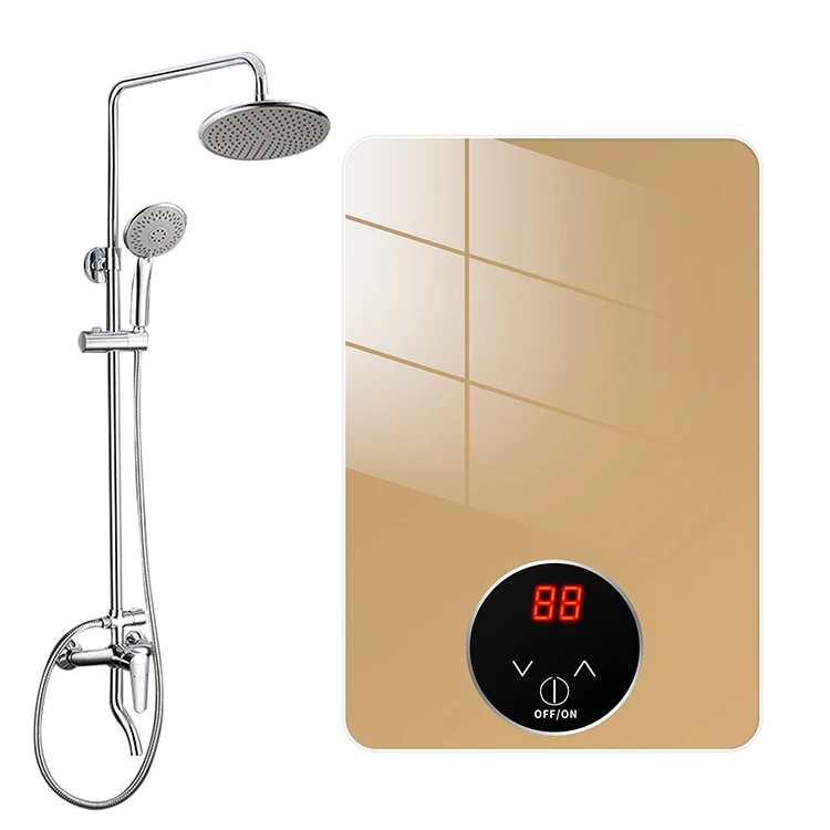 

20253.5kw 5.5kw 6kw Instant Electric Shower Hot Tankless Water Heater for Shower Bathroom App