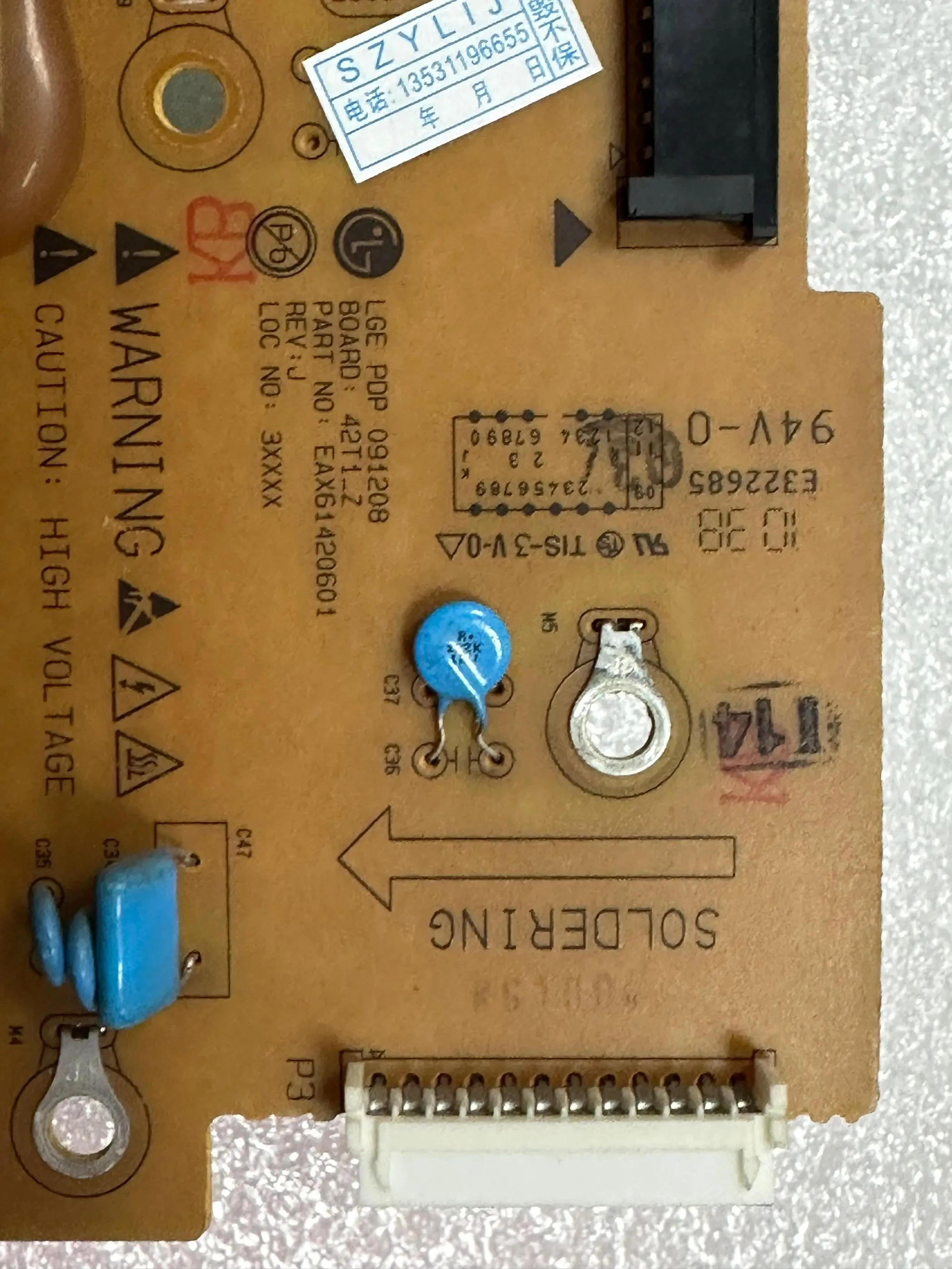 الأصلي 42T1 Z مجلس EAX61420601 EBR66607601 لوحة القيادة E52483 بقعة #3