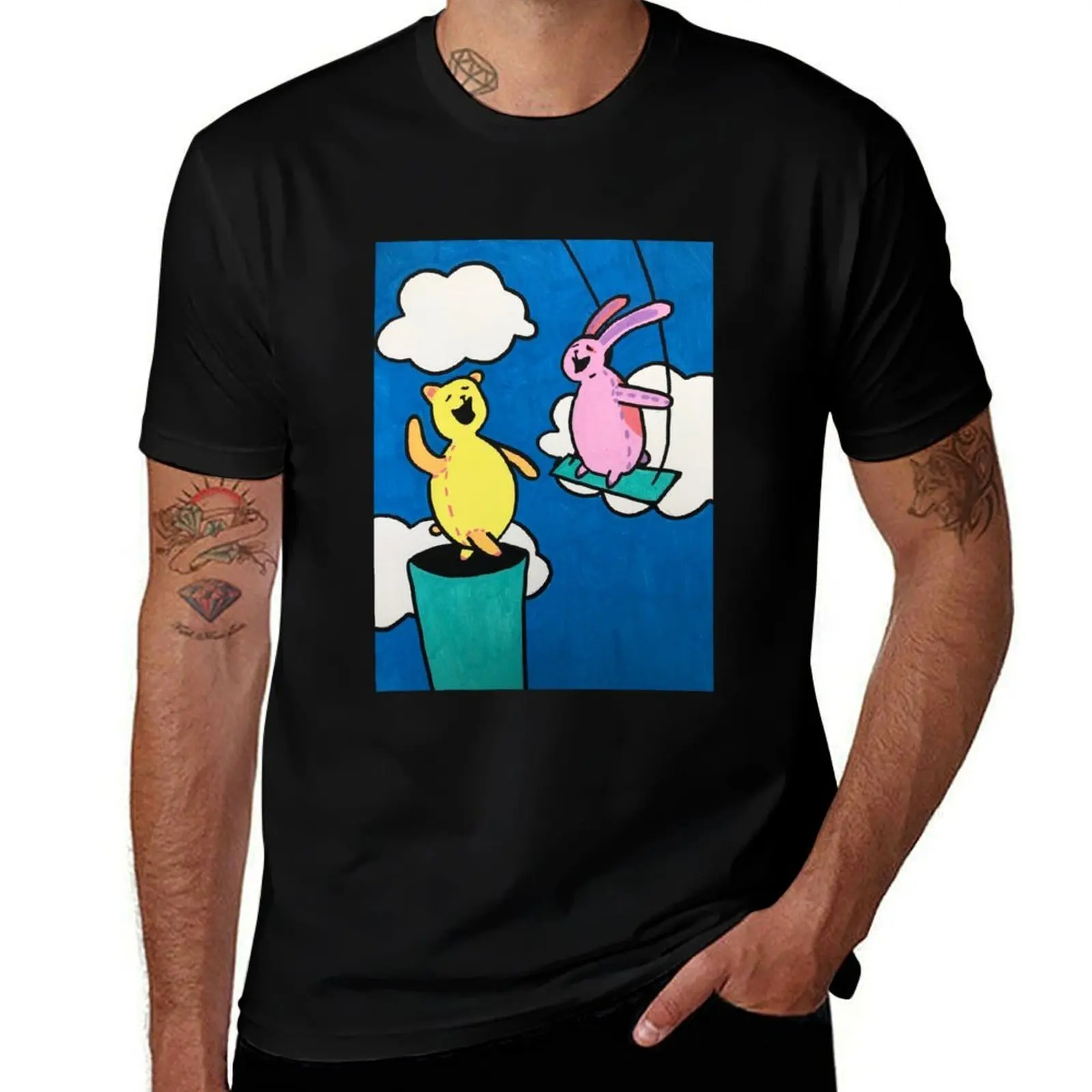 

and Bear Bunny T-Shirt Soft Stretch Short Sleeve Top